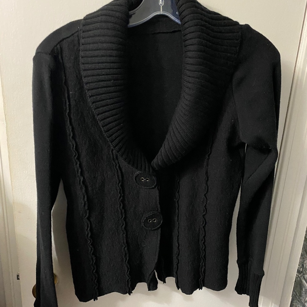 Unique design! Merino wool sweater/jacket size S